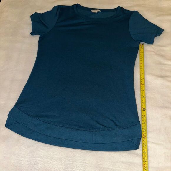 Danskin Women’s Small Super Soft Short Sleeve Shirt Dark Teal Blue EUC - Picture 9 of 9